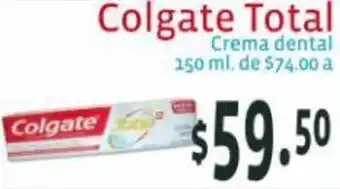 Farmacias San Isidro y San Borja Colgate Total Crema Dental 150ml oferta