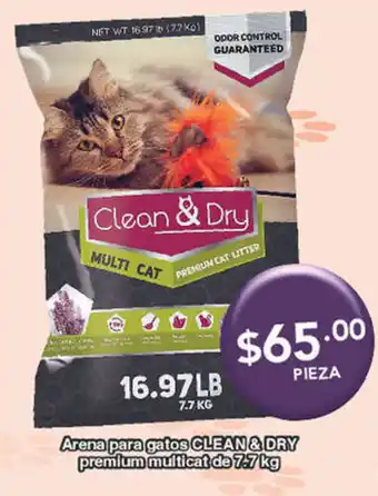 Arena para Gatos Clean & Dry Premium Multicat 7,7kg