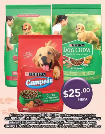 Super Aki Alimento para Perro Dog Chow Cachorro Razas Grandes 26% Proteina Bolsa de 600g oferta