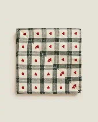 Servilletas cuadros corazón (pack de 2)