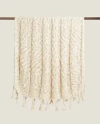 ZARA HOME Manta punto grueso oferta