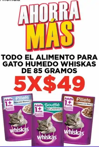 Todo El ALimento para Gato Humedo Whiskas de 5x85g