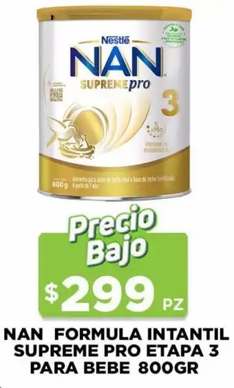 HEB Nan Formula Infantil Supreme Pro Etapa 3 para Bebe 800g oferta