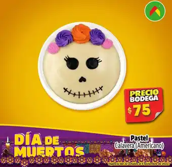 Bodega Aurrerá Pastel Calavera oferta