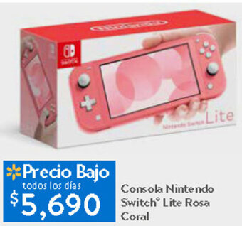 Walmart Consola Nintendo Switch Lite Rosa Coral oferta