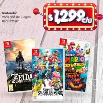 Bodega Aurrerá Nintendo Variedad de Juegos para Switch oferta