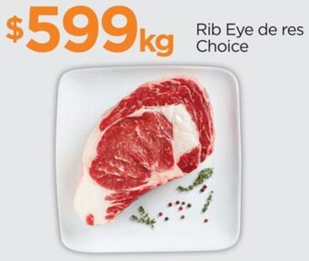 Chedraui Rib Eye de Res Choice oferta