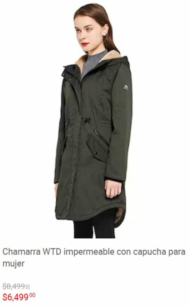 Chamarra impermeable mujer online liverpool