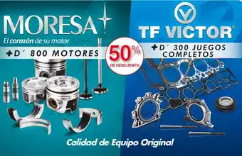 Refaccionaria California Moresa El Corazón de su Motor +D' 800 Motores, TF Victor +D' 300 Juegos Completos oferta