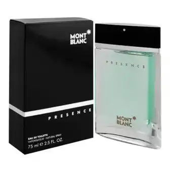 Sam's Club Fragancia mont blanc presence para caballero 75 ml oferta