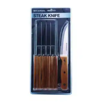 Cuchillos para carne everwealth mango de madera 6 pzas