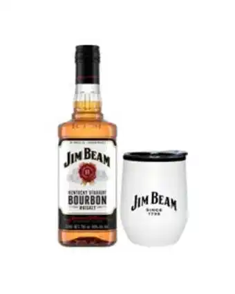 Whisky jim beam white 40% 700ml + vaso jim beam