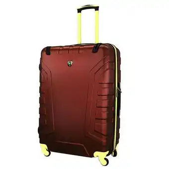 Swiss travel terra,maleta abs 24" roja, alta resistencia , 4 ruedas, trolley ajustable, forro interior de lujo