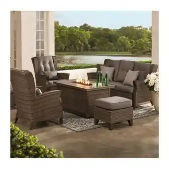 Sam's Club Sala con fogata member's mark newcastle de 6 pzas oferta