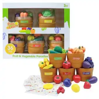 Set de frutas y verduras paradise con 36 pzas