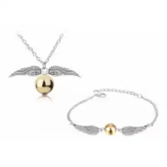 Fandeal Collar snitch harry potter + pulsera snitch plata oferta