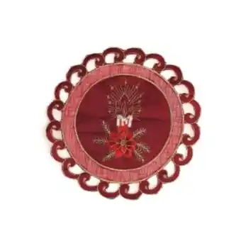Chapur Mantel individual redondo de navidad color rojo 20 cm oferta