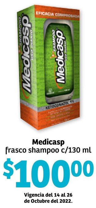 Soriana Híper Medicasp Frasco Shampoo c/130ml oferta