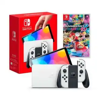 Sam's Club Consola nintendo switch oled + videojuego mario kart 8 deluxe oferta