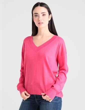 Suéter para mujer cuello v