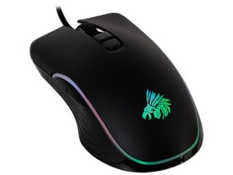 PCEL Mouse óptico gamer eagle warrior cobra, hasta 3200 dpi, 6 botones, iluminación rgb. color negro. oferta