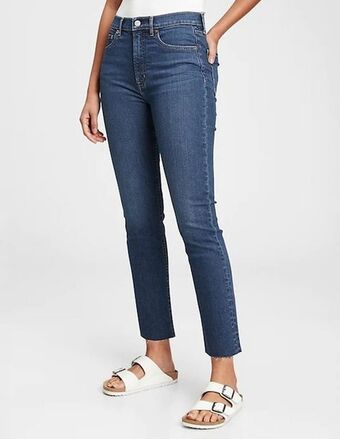 GAP Jeans slim gap lavado claro corte cintura alta para mujer oferta