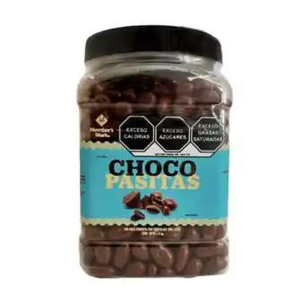 Sam's Club Pasitas member's mark cubiertas con chocolate con leche 1.4 kg oferta