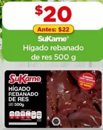 Bodega Aurrerá Hígado rebanado de res sukarne 500g oferta