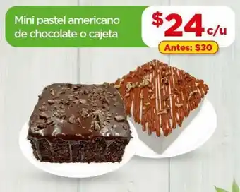 Bodega Aurrerá Mini pastel americano de cajeta o chocolate oferta