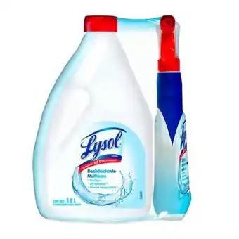 Desinfectante multiusos lysol 3.8 l + 1 atomizador de 650 ml