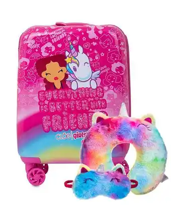 Onix Kit de viaje unicornio club (maleta de cabina y almohada de cuello) oferta