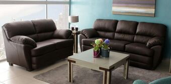 Sala de piel dakota dark brown