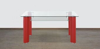 Muebles Dico Mesa comedor rectangular parker rojo oferta