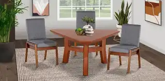 Muebles Dico Comedor triangular kansas con sillas gris oferta