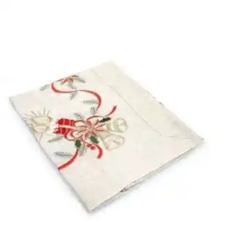 Chapur Mantel camilla con bordado navideño 90 x 9o cm blanme oferta