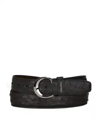 Cuadra Cinturón en piel genuina de avestruz. oferta