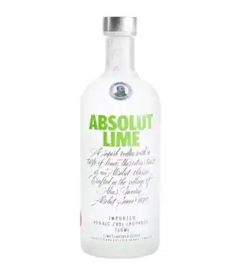 Vodka absolut lime, 750 ml