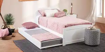 Muebles Dico Cama individual con cama baja tammy blanco oferta