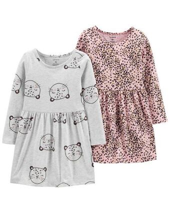 Carter's Paquete de 2 vestidos de jersey carter's oferta