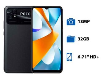 Smartphone xiaomi poco c40: procesador jlq jr510 octa core (hasta 2.0ghz), memoria ram de 3gb, almacenamiento de 32gb, pantal