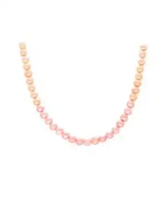Collar oro amarillo 14k c/ perlas (7mm) 42.5 cm