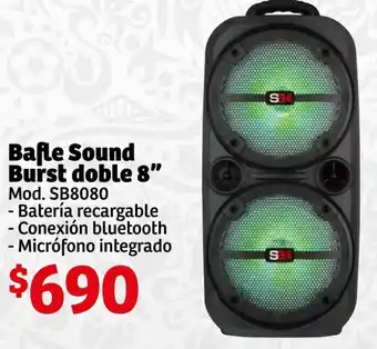 Soriana Híper Bafle Sound Burst Doble 8" oferta