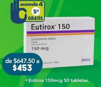 Farmacia San Pablo Eutirox 50 tableta caja oferta