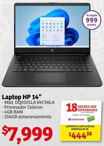 Soriana Híper HP Laptop 14" oferta