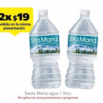 Farmacia San Pablo Sta. maría agua pura de manantial 1 l oferta