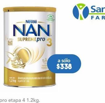 Farmacia San Pablo Nan supreme pro 3 alimento a base de leche para niños desde 1 año 1.2 kg oferta