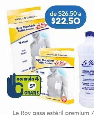 Farmacia San Pablo Le roy gasas 7.5x5cm 10 piezas oferta