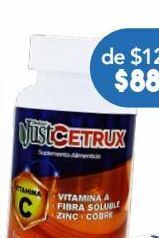 Farmacia San Pablo Justcetrux vitamina c + vitamina a, fibra soluble, zinc y cobre sabor manzana verde 60 tableta oferta