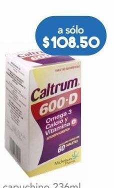 Farmacia San Pablo Caltrum 600 suplemento alimenticio con omega 3 calcio y vitamina d 60 tabletas oferta