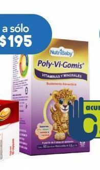 Farmacia San Pablo Nutribaby poly-vi-gomis suplemento alimenticio en gomitas sabor: piña, limón, cereza y 60 goma oferta